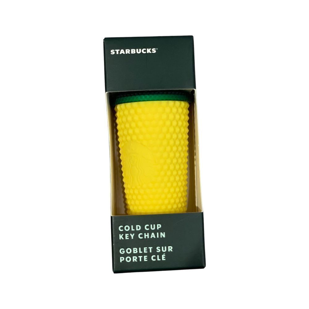 Starbucks Limited Edition Hawaii Studded Pineapple Grommet Cold Cup Key Chain Or